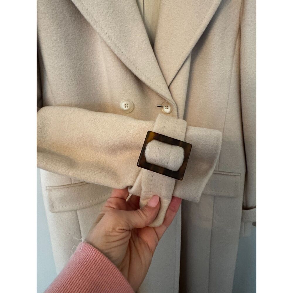 Vintage Facconable Wool Angora Cashmere Blend Coat Size Large Old Money - Picture 4 of 9